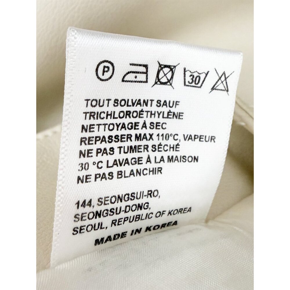 LVIR Faux Leather Wide-Legs Pants Cream - Picture 9 of 11